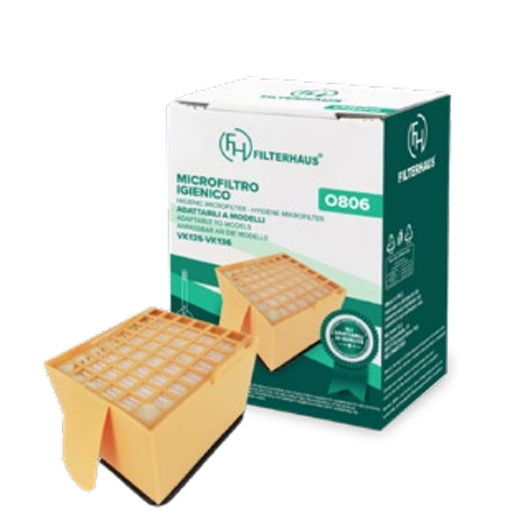 Microfiltre à charbon actif pour Folletto VK 135 - VK 136