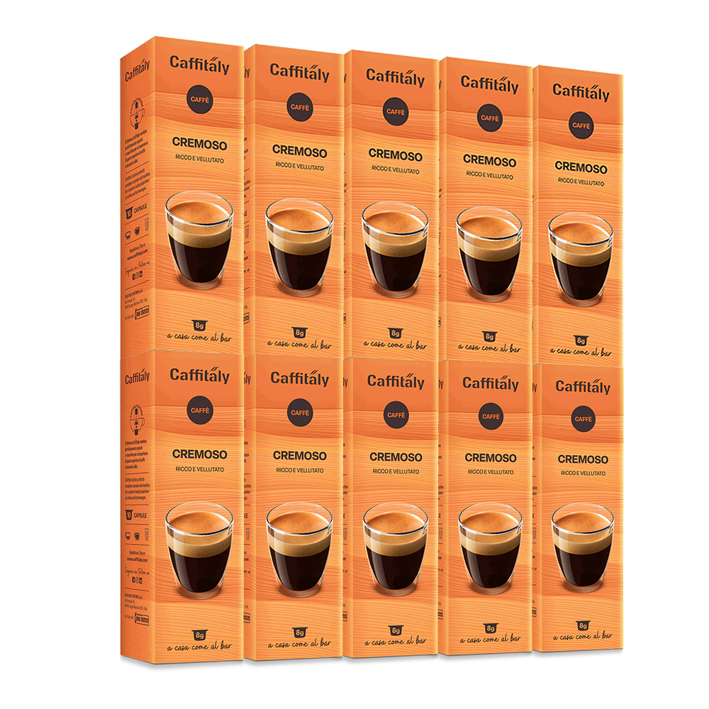 100 capsules crémeuses Caffitaly System E'Caffe'