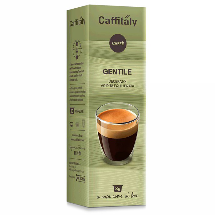 Coffret de 10 capsules de café déparaffiné Gentile