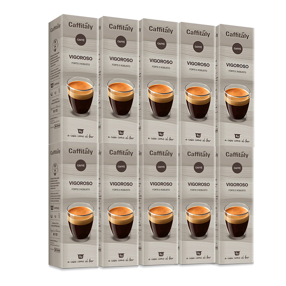 100 capsules vigoureuses Caffitaly System E'Caffe'