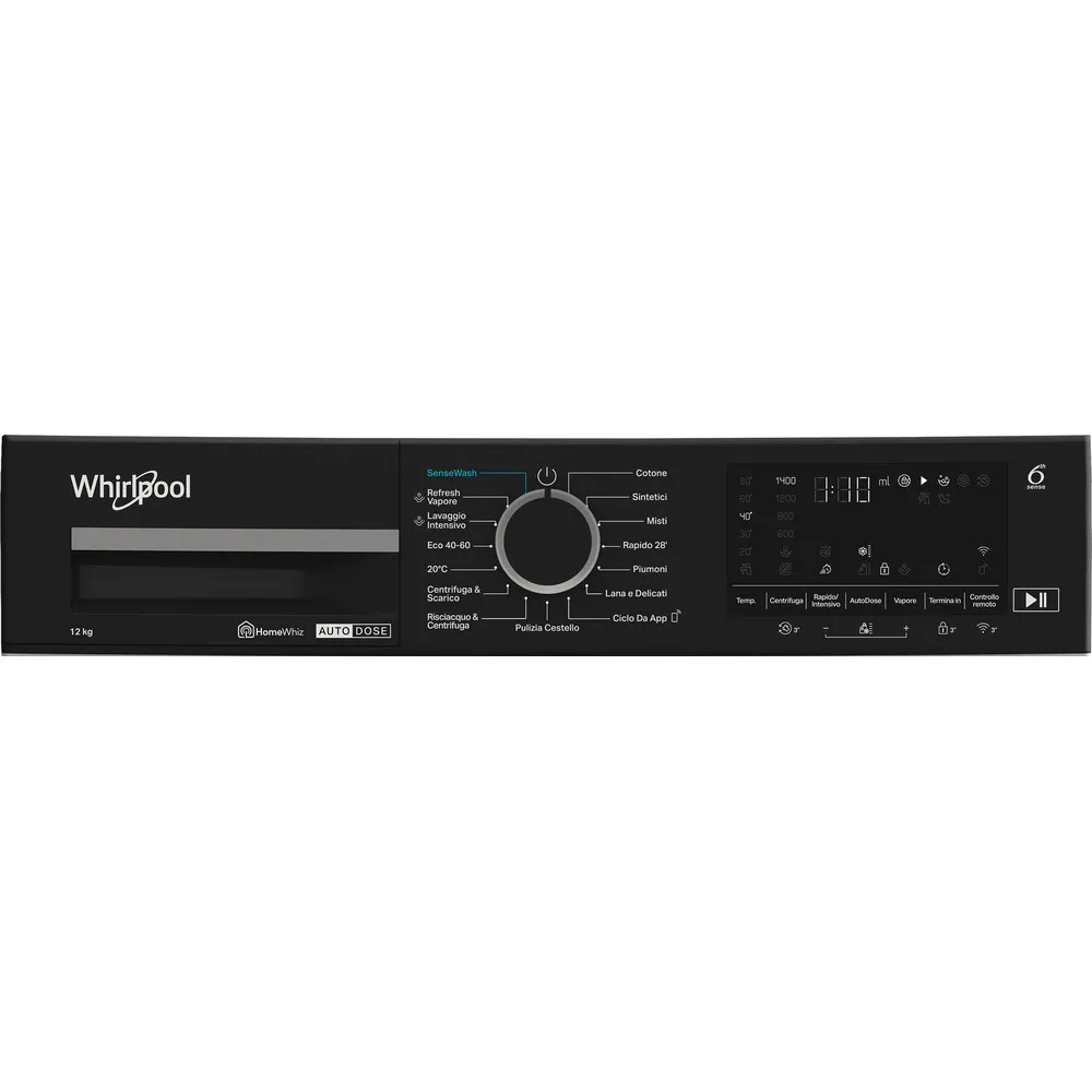 Machine à laver 12 kg Whirlpool WIFI STEAM ONDULEUR 1400 TR/MIN WPM 27W ADS IT