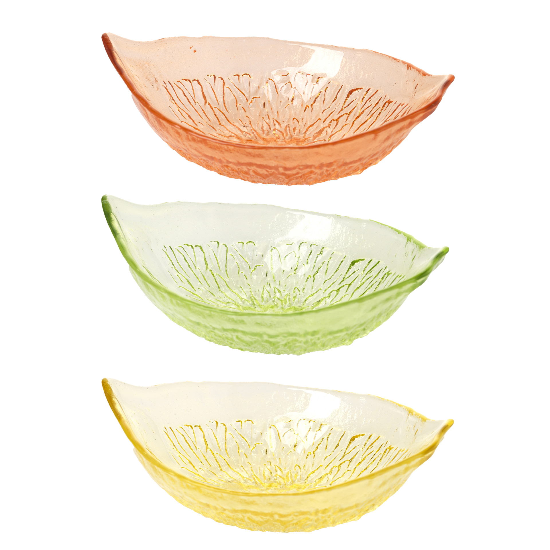 Set de 6 coupes à salade de fruits assortis 16 x 11,5 x h 5 cm - Citrus