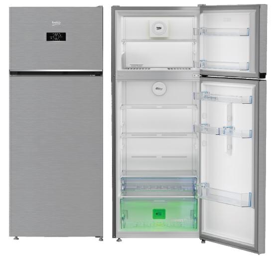 Réfrigérateur à double porte Beko 406 LT E TOTAL NO FROST 70 CM ARGENTÉ RDNG455E40XBN