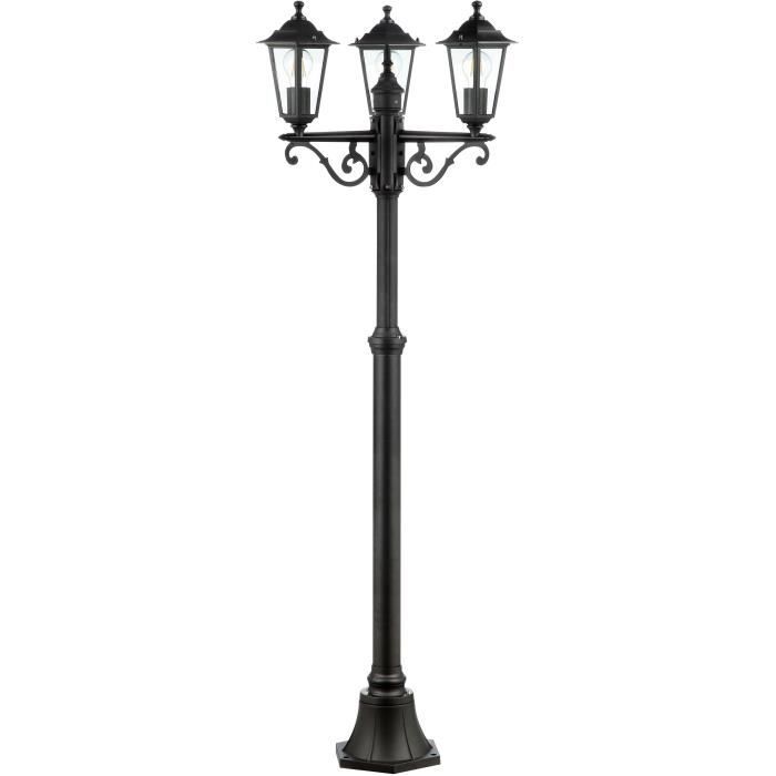 Lampe d'extérieur Carleen 3L, noire, E27 max 60w, ampoule non incluse