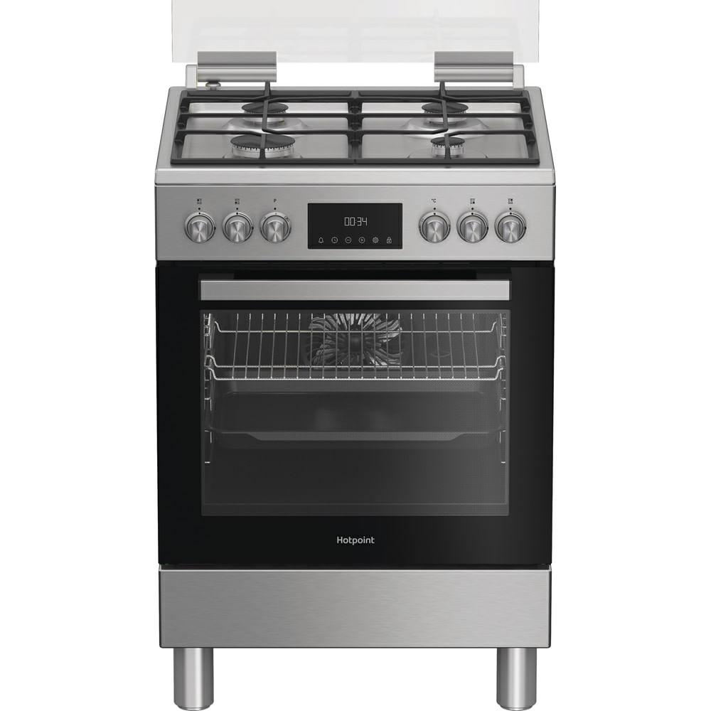 HOTPOINT CUCINA A GAS 4 BRUC.FORNO ELET.72LT 60x60 INOX H6G5LMX