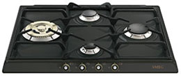 Cuisinière à gaz Smeg à 4 brûleurs 60CM ANTHRACITE SR764AO