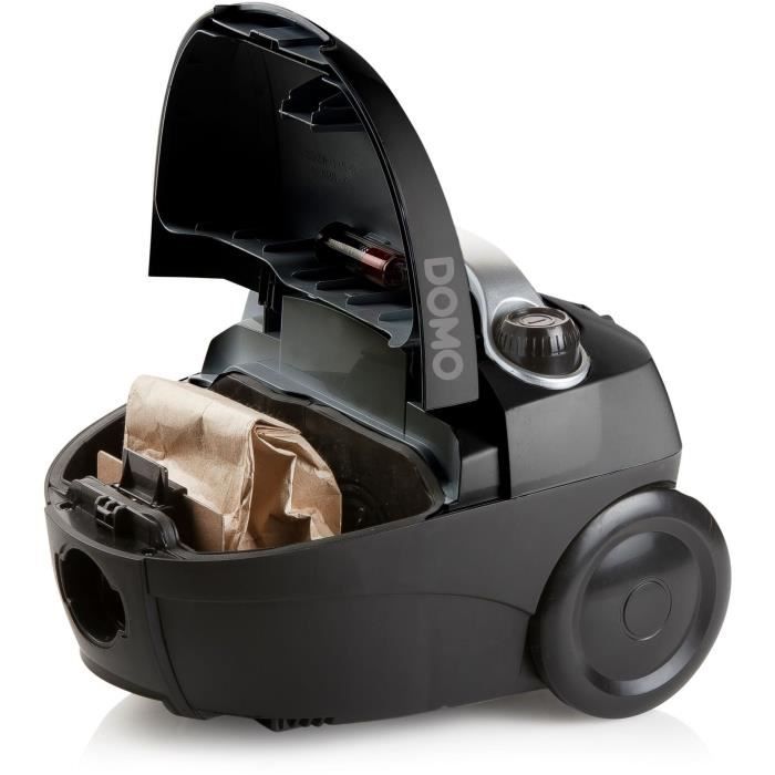 Domo do1033s - aspirateur compact avec sac de 450 W - filtre Hepa10. Portée d'action 7 m. 1,5 litre Bagcacity.
