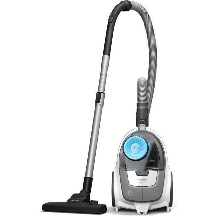 Système de sécurité Philips XB2122/09 série 2000, 850 W, PoweryClone 4, 77 dB, blanc et bleu