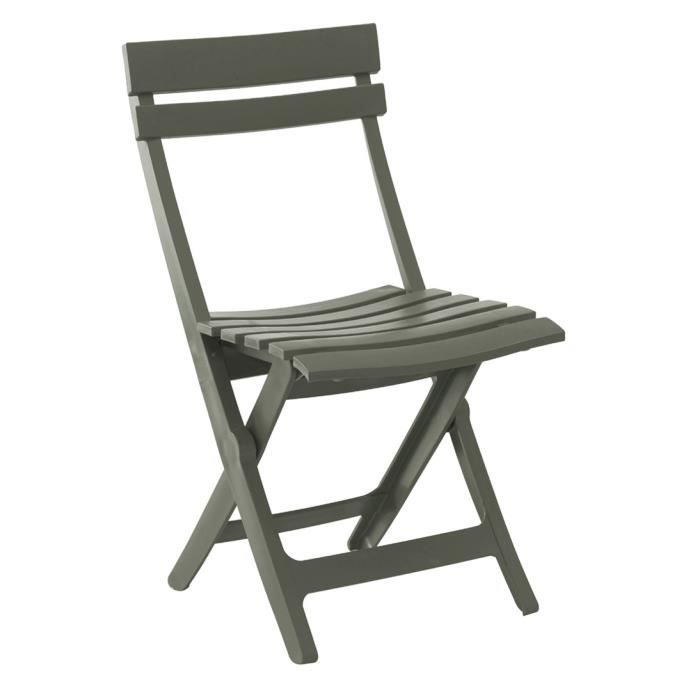Chaise pliante - GROSFILLEX - Miami - Vert forêt - Résine