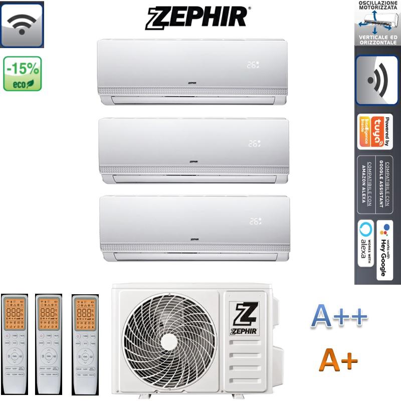 ZEPHIR CONDIZIONATORE TRIAL SPLIT 9+9+12000 BTU A++/A+ WIFI ZTRIOWIFI