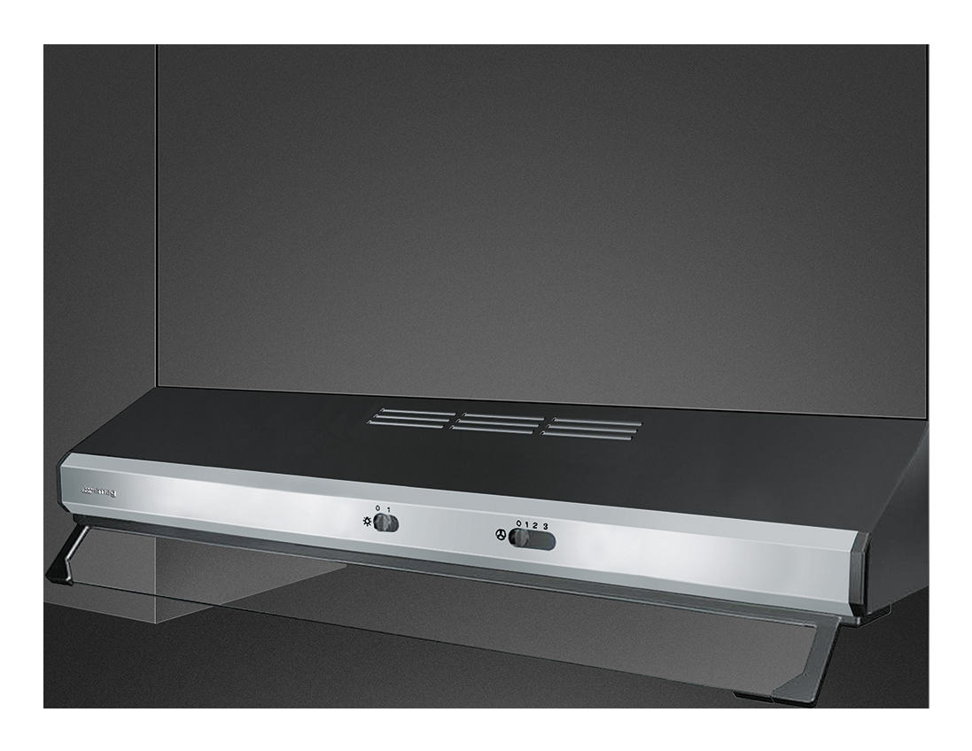 SMEG CAPPA ASPIRANTE INCASSO SEMI INTEGRATA 90CM C SILVER LED KSEC91XE3