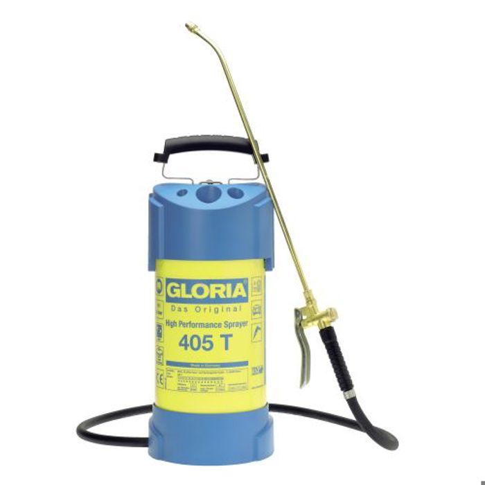 GLORIA - 405 T - Atomiseur en acier haute performance de 5 L avec buse et lance en laiton