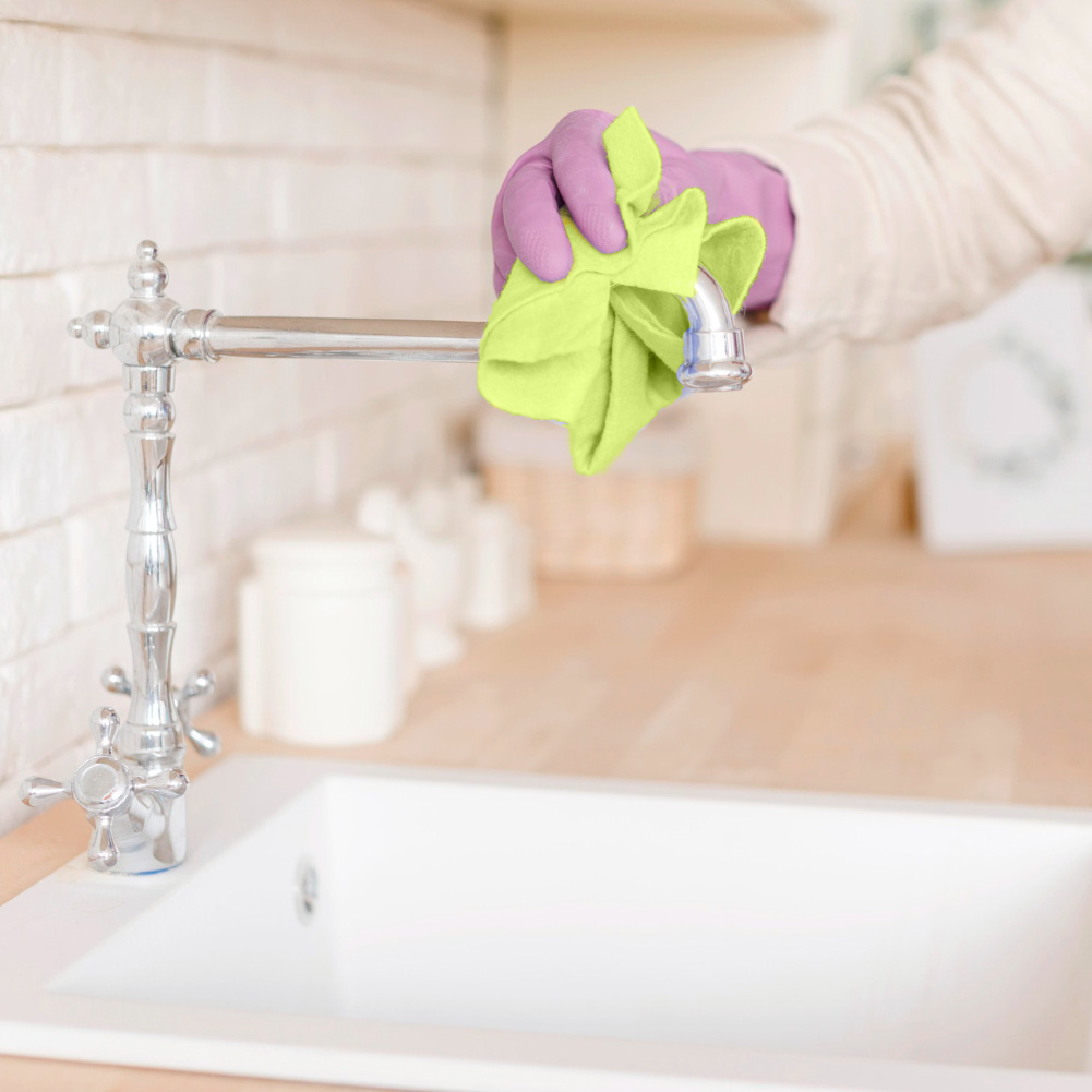 Chiffon dégraissant et anticalcaire multi-usages vert Scalet