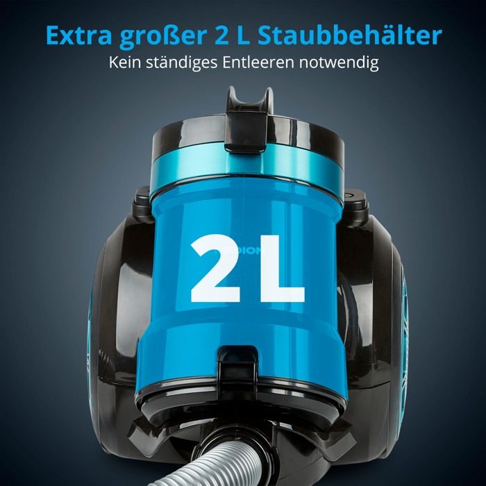 Aspirateur cyclonique sans sac MEDION MD 19407 - Puissance 800 W - Capacité du bac à poussière de 2 L - Filtre HEPA - Accessoires intégrés