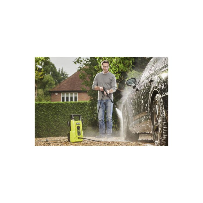 Nettoyeur haute pression Ryobi RY100PWA 1400 W, 100 bars, 360 L, PVC souple, 5 m, Lance Vario