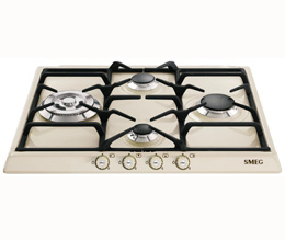 Cuisinière à gaz à 4 brûleurs Smeg, 60 cm, PANNA SR764PO