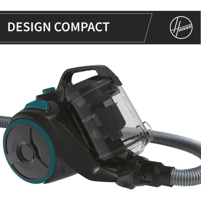Aspirateur sans sac - CANDY CAF34HM - 800 W - Cassette 2,5 L - 79 dBA - Filtre HEPA 13 lavable
