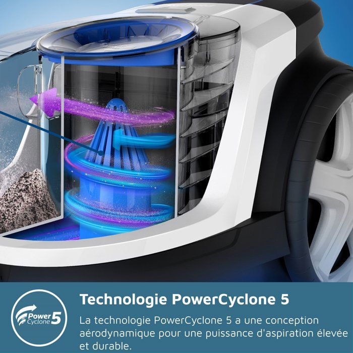 Aspirateur sans sac - PHILIPS FC9331/09 - 900 W - 1,5 L - Noir et bleu foncé