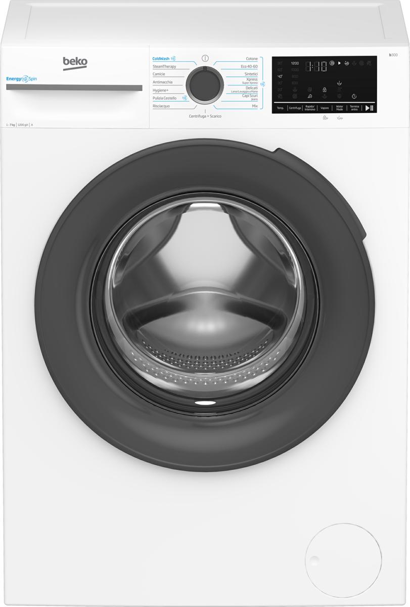 Onduleur à vapeur Beko ENERGYSPIN INVERTER 7 kg, machine à laver fine, 49 cm, 1200 tr/min, BMW SU4721A