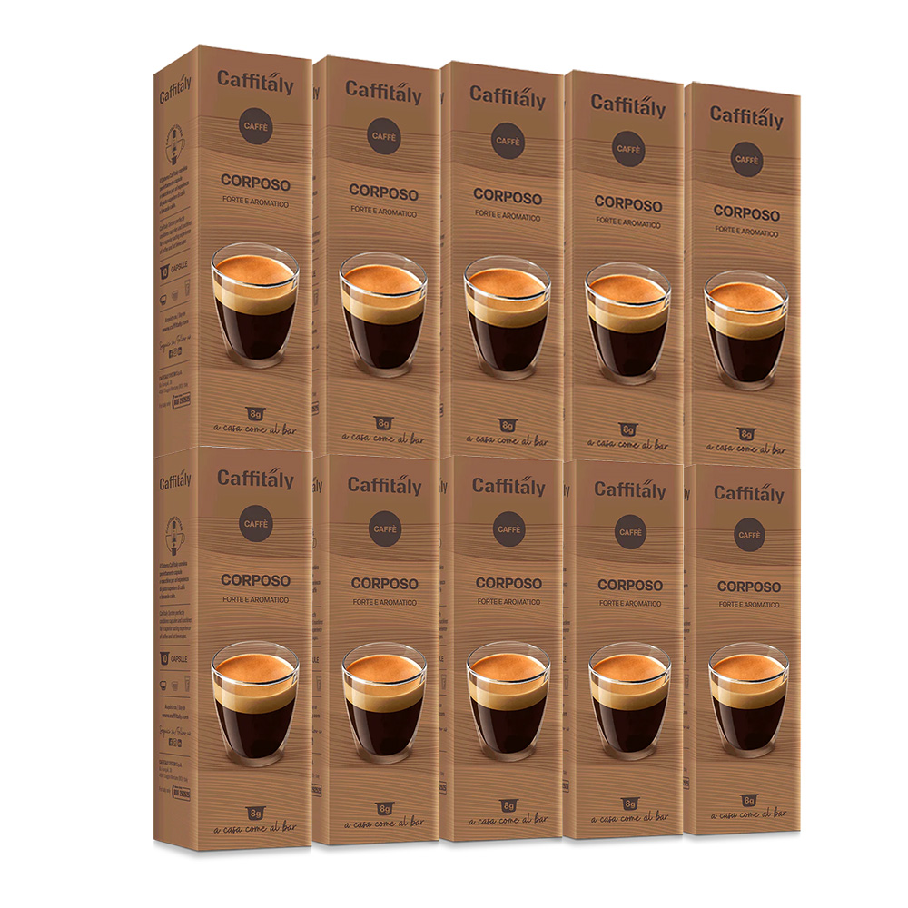 100 capsules corsées Caffitaly System E'Caffe'