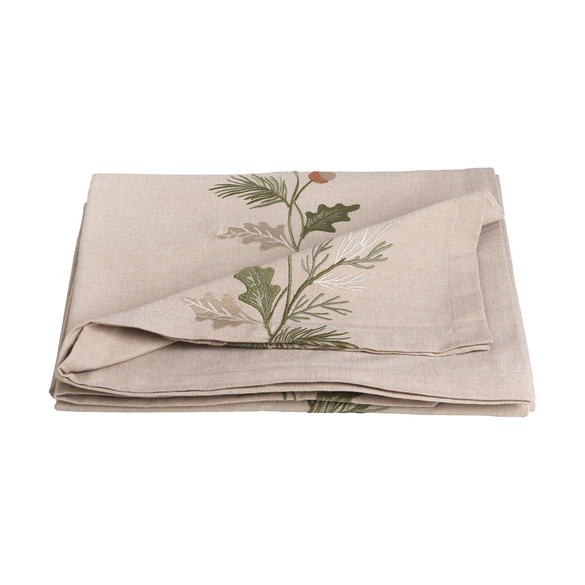 Nappe 100 % coton brodée 140 x 180 cm - Automne