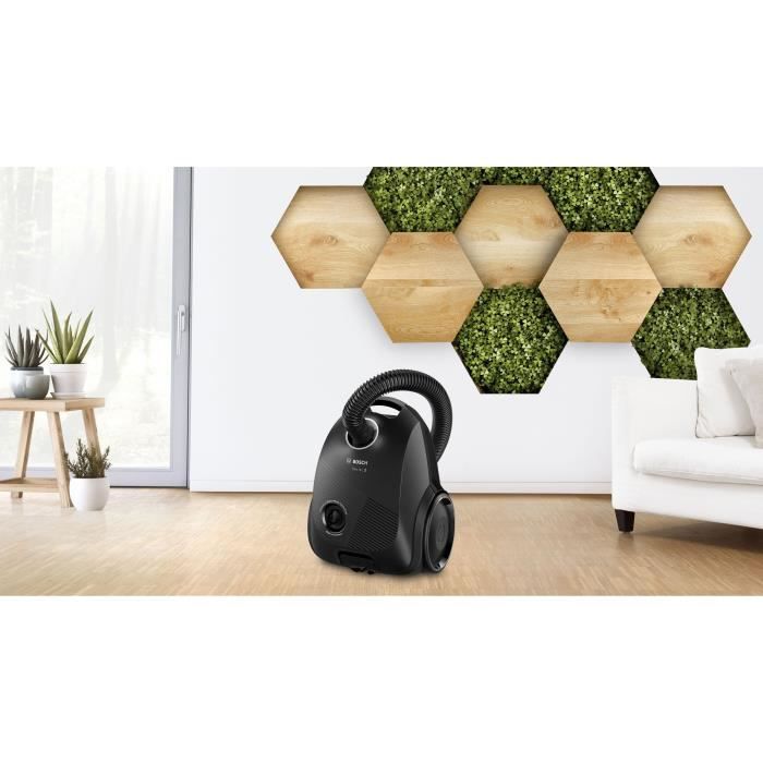 BOSCH GL20S Black - Aspirateur à sac - 600 W - Niveau sonore 80 dB