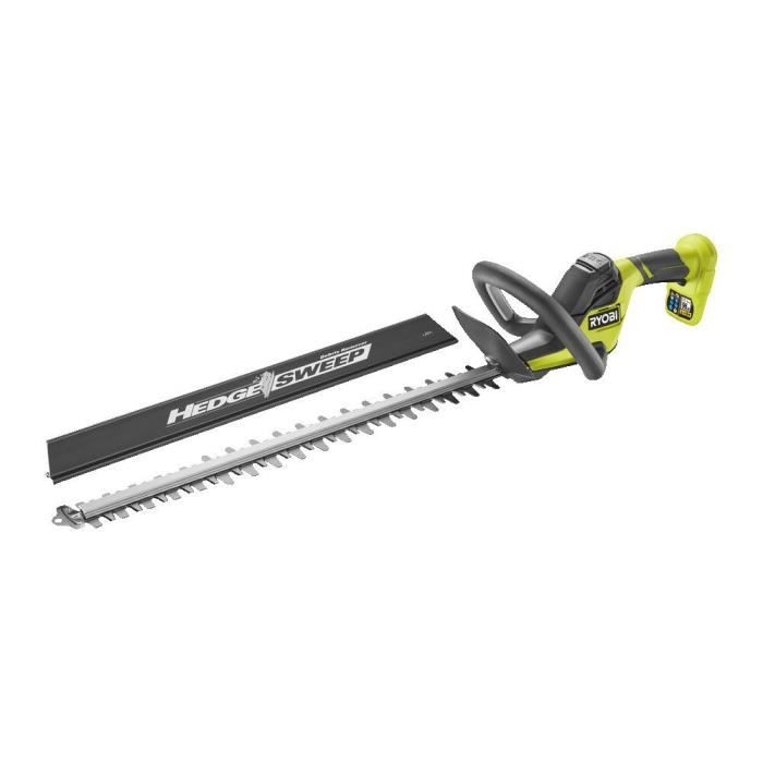 Taille-haie sans fil RYOBI ONE+ 18 V LINE - Design en ligne - Lames de 55 cm - Empattement de 24 mm - 1 batterie 18 V 4,0 Ah et 1 chargeur de batterie
