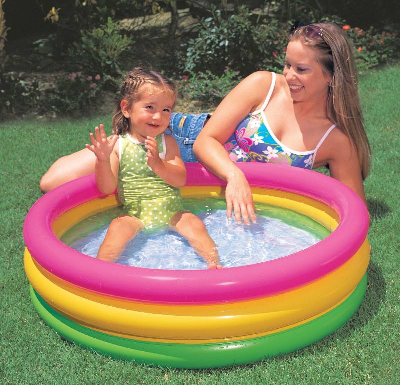 INTEX PISCINA SUNSET BABY TRE ANELLI ROTONDA 1/3ANNI 61x61x22CM 57107