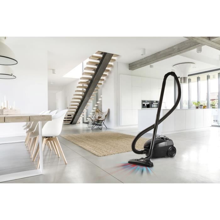 Domo do1033s - aspirateur compact avec sac de 450 W - filtre Hepa10. Portée d'action 7 m. 1,5 litre Bagcacity.