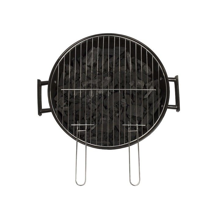 Barbecue à charbon de bois - LIVOO - DOC172K - ø41 cm - Grille en acier chromé - Hauteur 69,5 cm - Poignées - 2 roues dentées