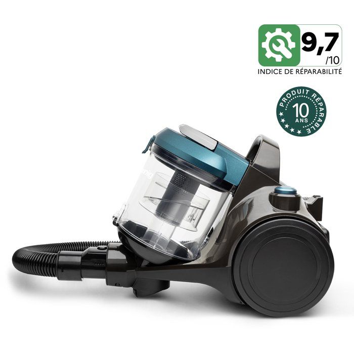 Aspirateur sans sac Hoenig, triple A, filtre HEPA 12, 2,5 L, noir