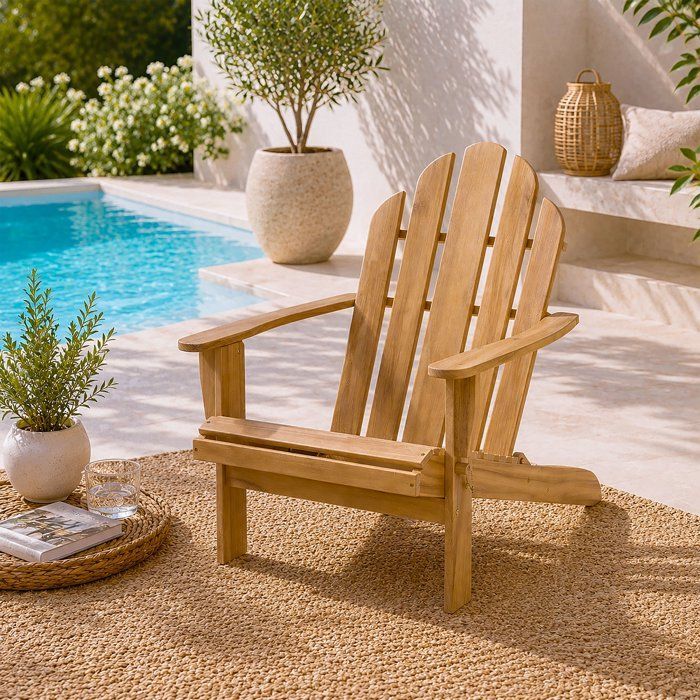 Chaise de jardin inclinable en acacia FSC - 72,5 x 89,5 x H.94 cm