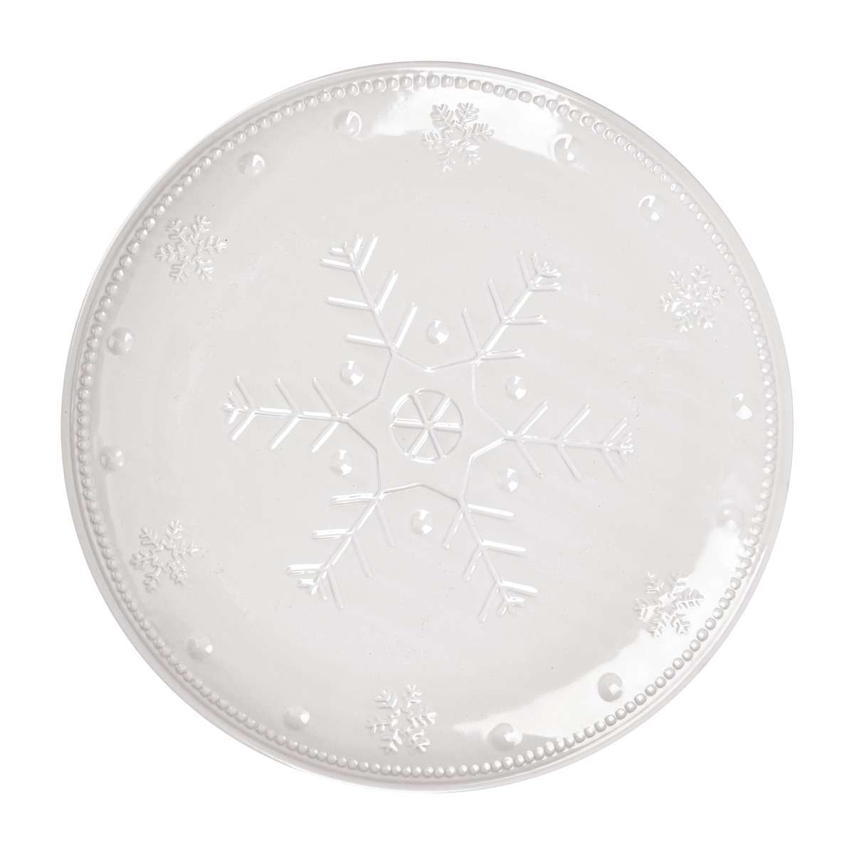 Ceramic panettone plate with relief decoration Ø 30 cm - Frozen