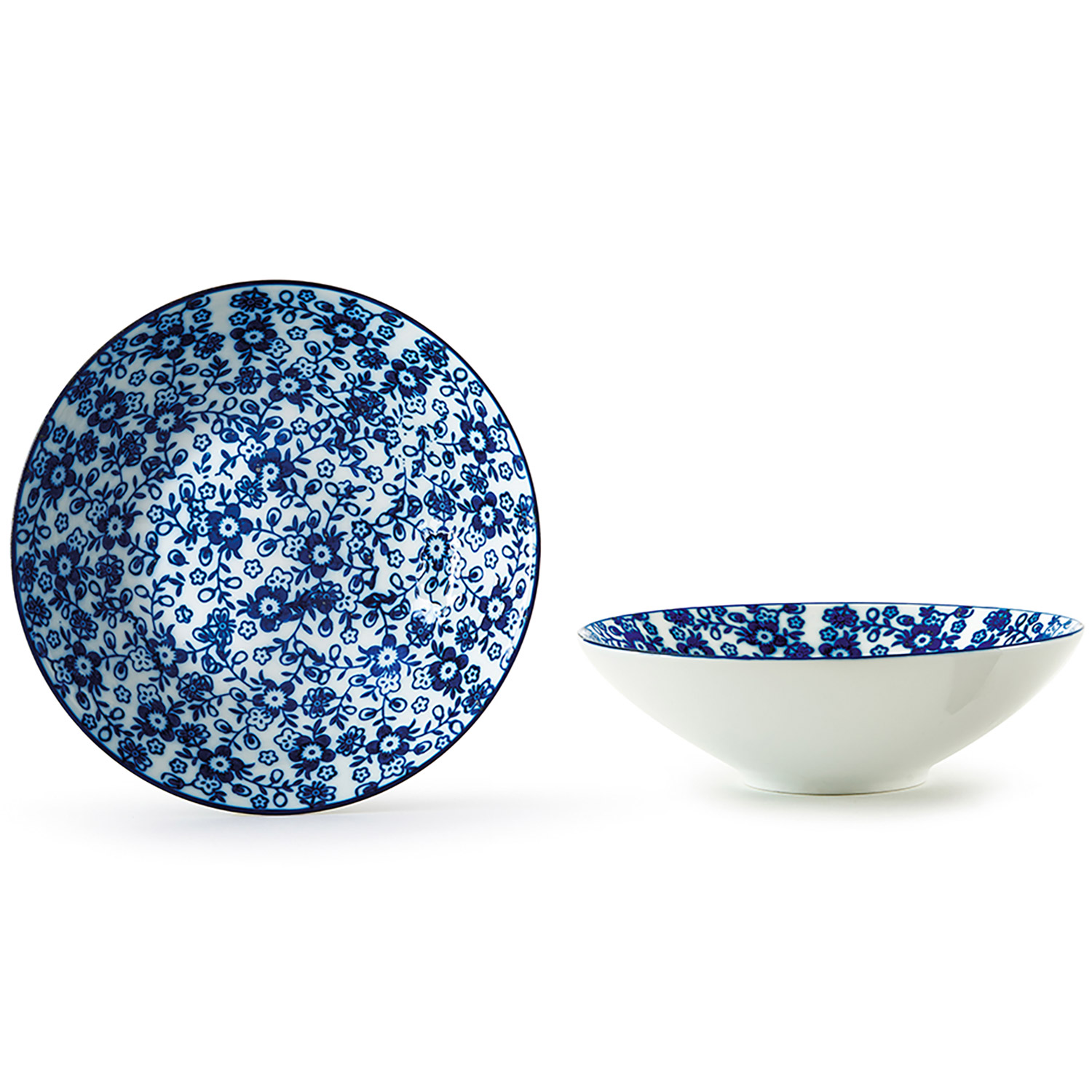 Single-serving salad bowl - pack of 4 pieces Ø 18.5 x h 5.5 cm - Indigo