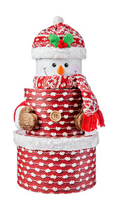 Set of 3 multipurpose carton/polyester boxes - Decor