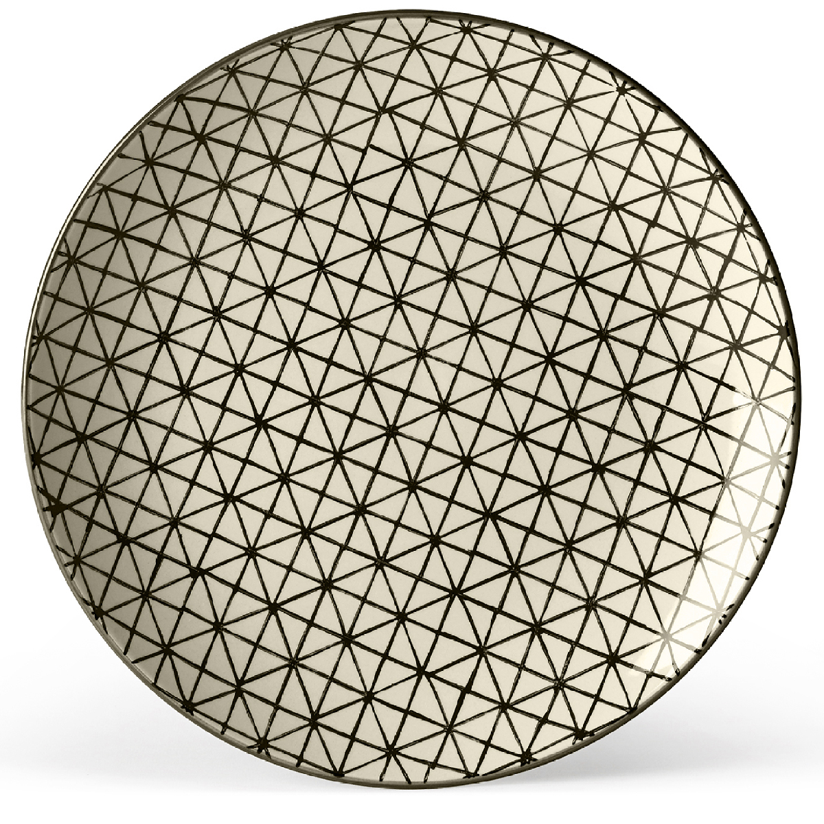 Flat plate - pack of 4 pieces Ø 25 x h 3.5 cm - Geometries