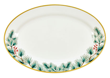 Oval porcelain plate 30 cm - Holly