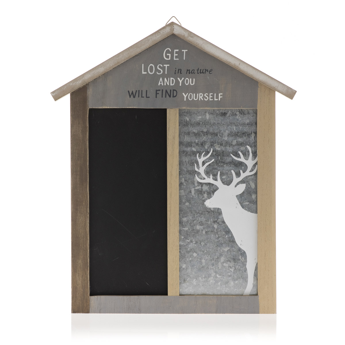Wooden decoration. <br>Small house with <br>magnetic board and decoration - Decor