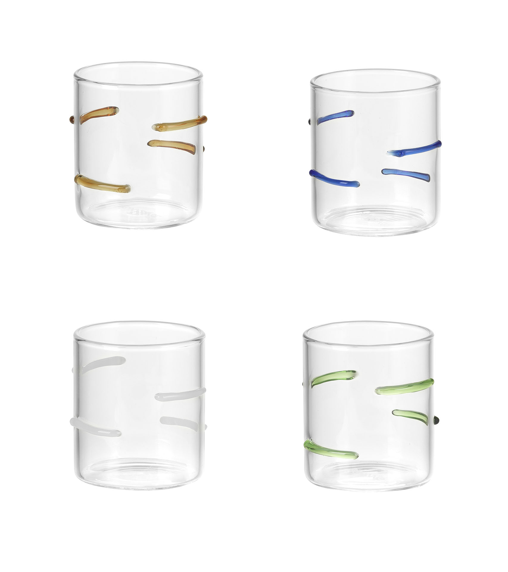 Set of 4 liqueurs Ø 5.6 x h 5.5 cm - Lignes