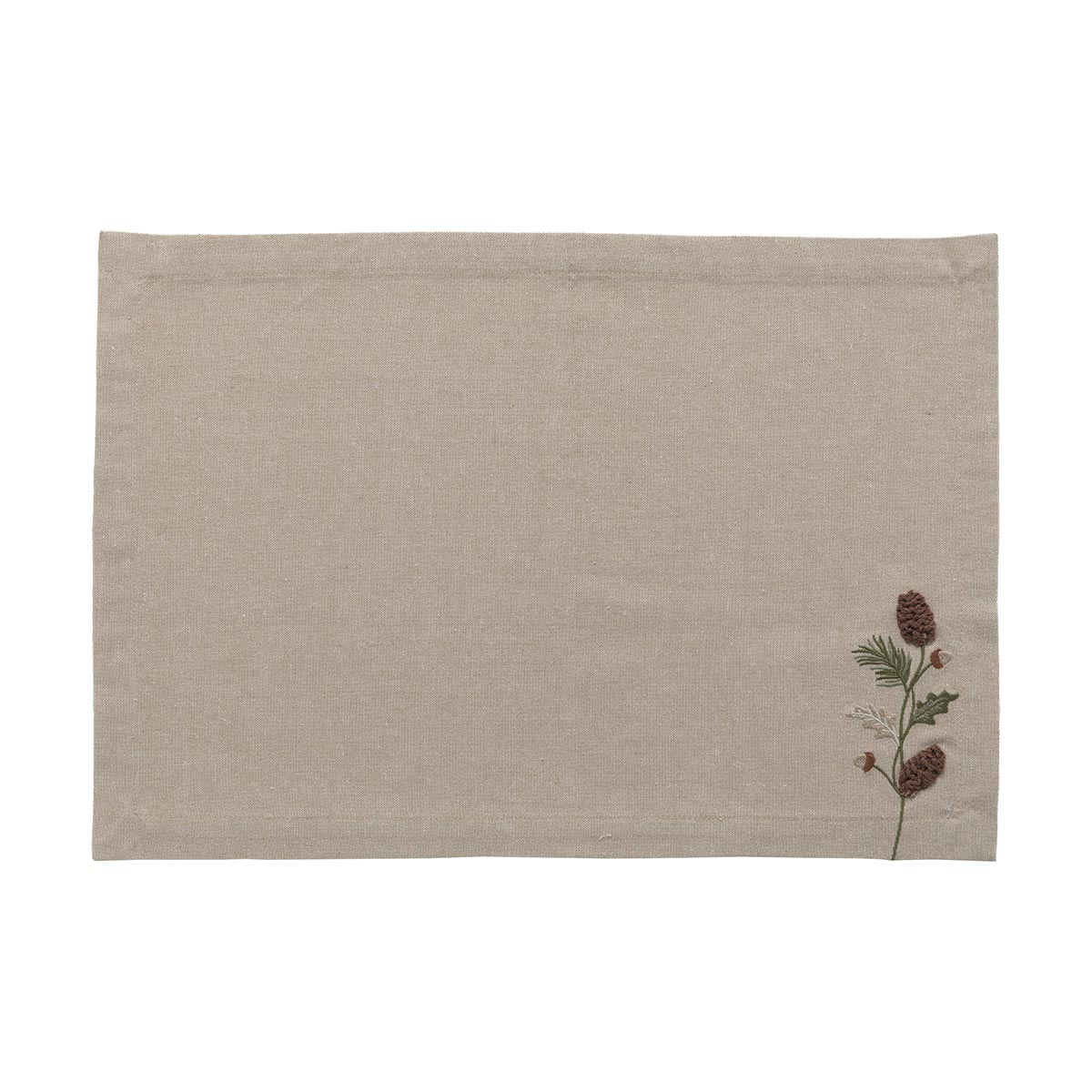 Set of 2 100% cotton embroidered placemats 33 x 48 cm - Autumn