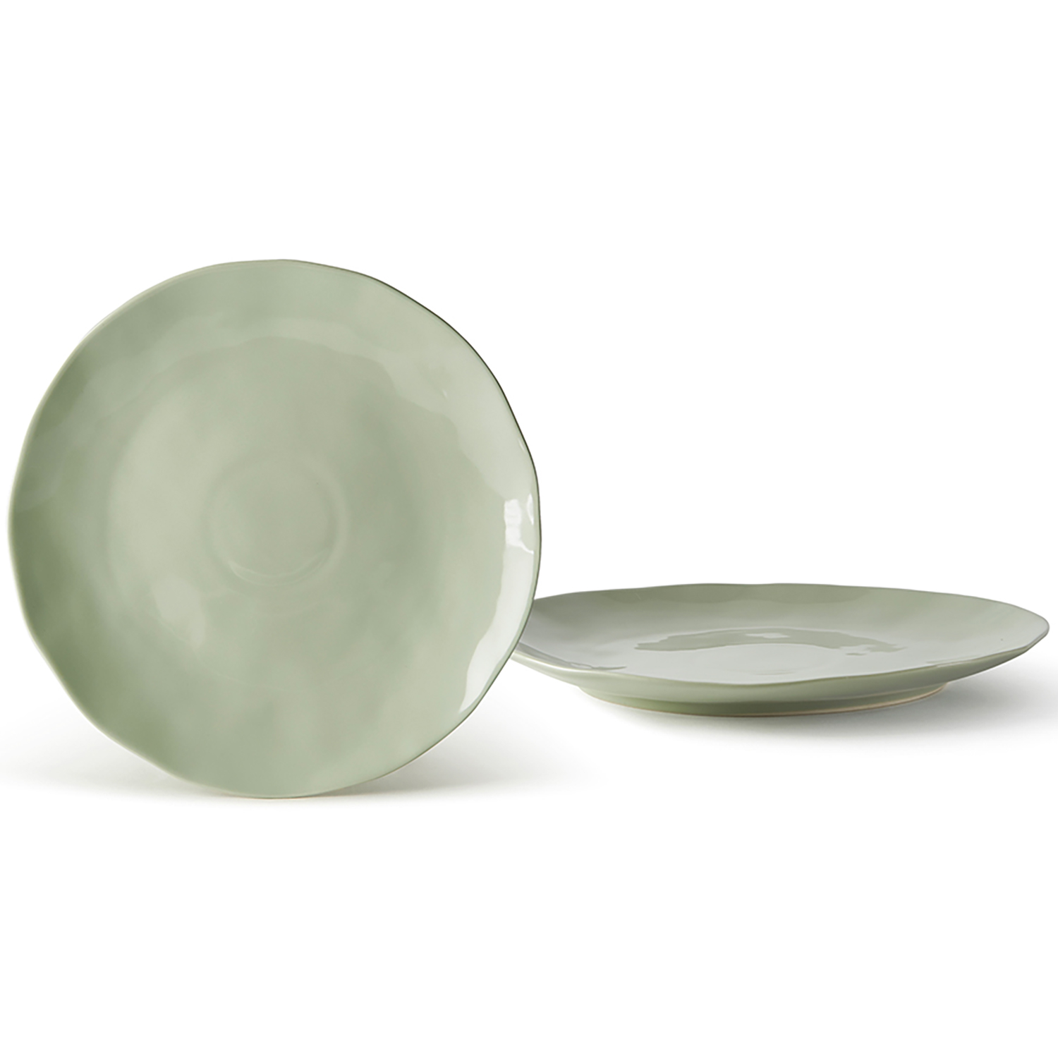 Flat plate - pack of 4 pieces Ø 25 x h 2.5 cm - Salvia