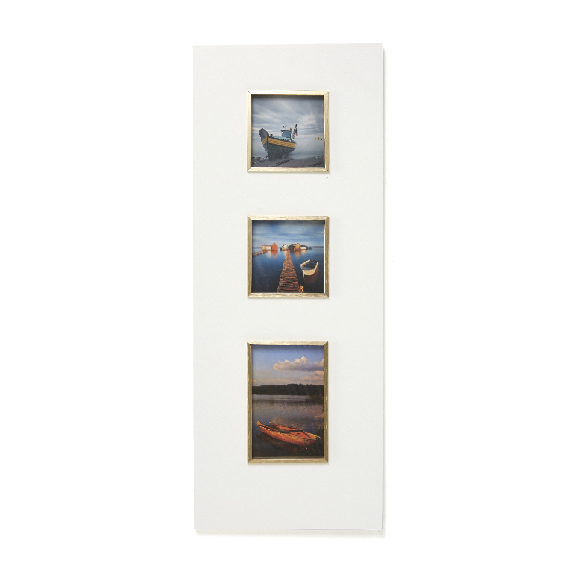 Wooden photo frame with metal border - 2 x 10*10/1 x 15*10 - Frames