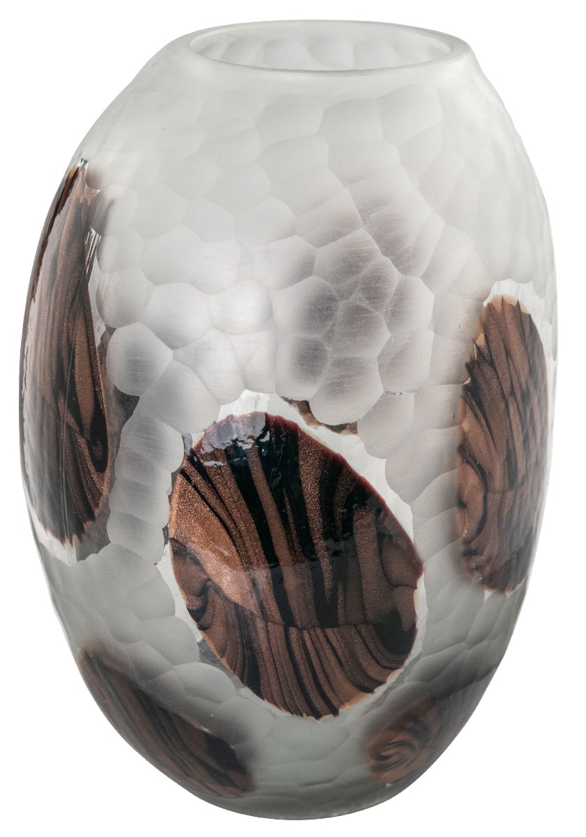 Spotted glass vase ø 19.5 x h 37 cm - Shell
