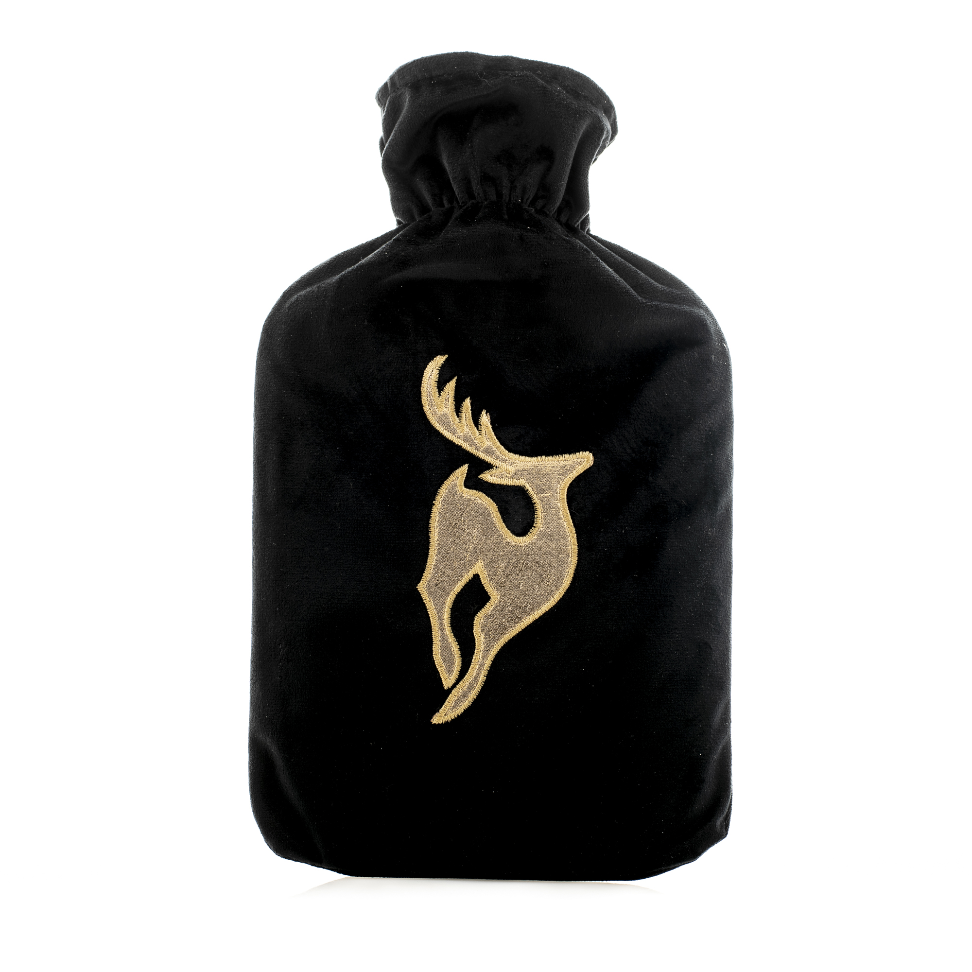 Velvet hot water bag with embroidery • capacity 1.7 l - Ortisei