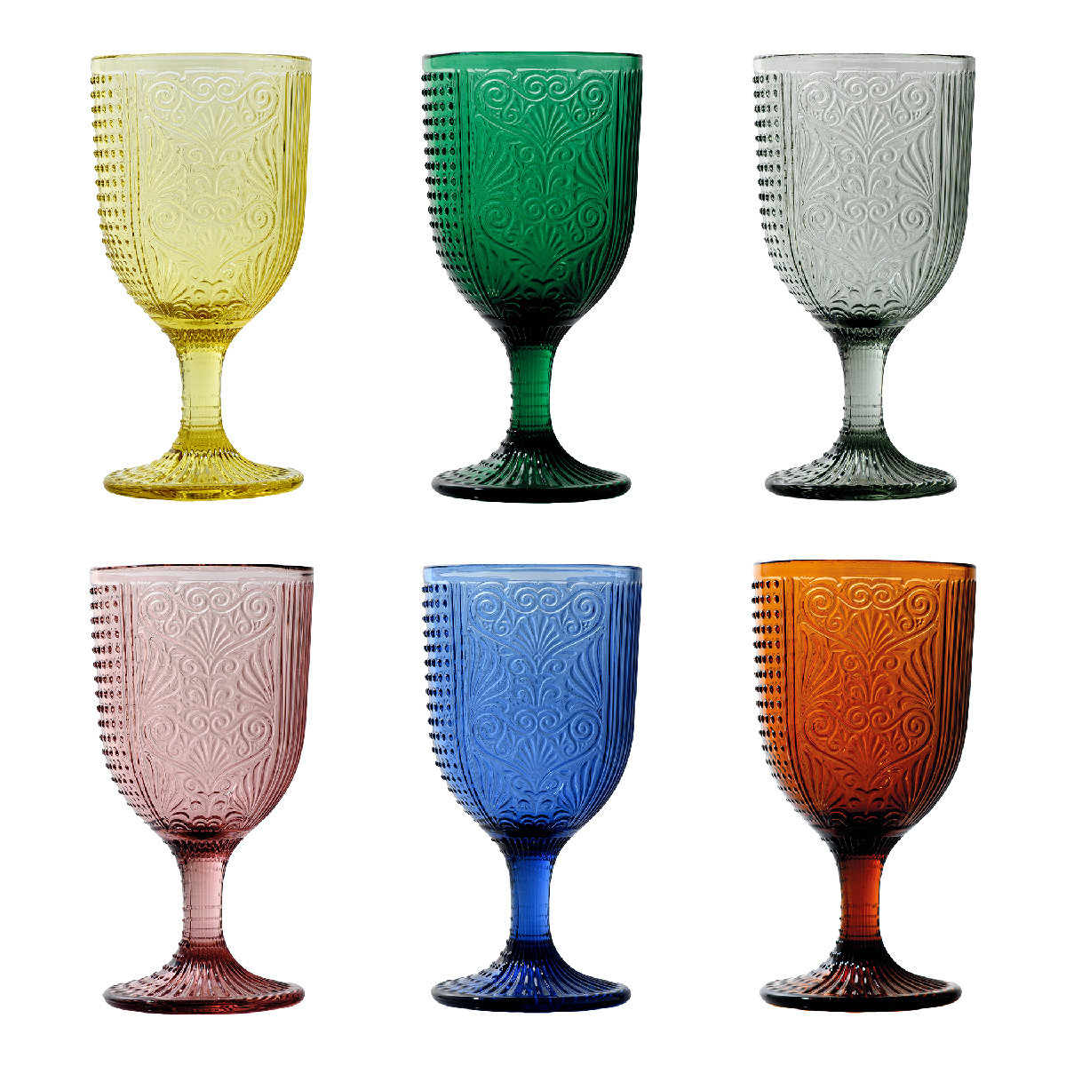 Set of 6 wine glasses 350 ml Harlequin - Miba