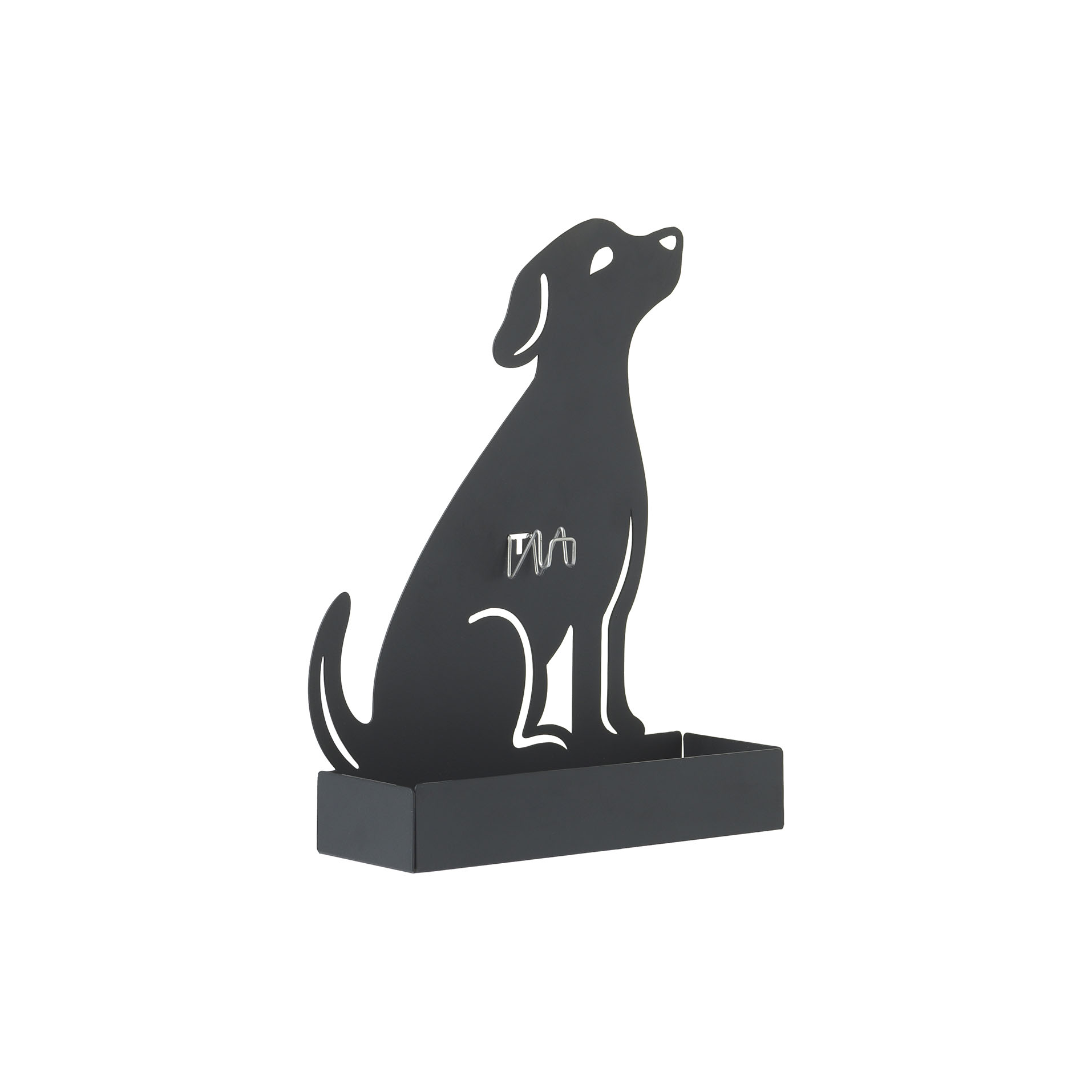 Poche en métal découpée au laser avec clip. Table de table 14,5 x 5 x h 19 cm - Oasi