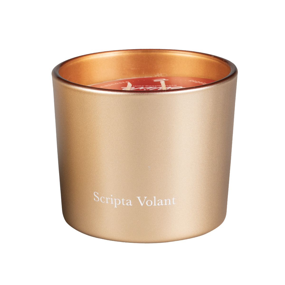 Bougie parfumée « Vanille et cannelle » DORÉE avec message secret - Scripta Volant