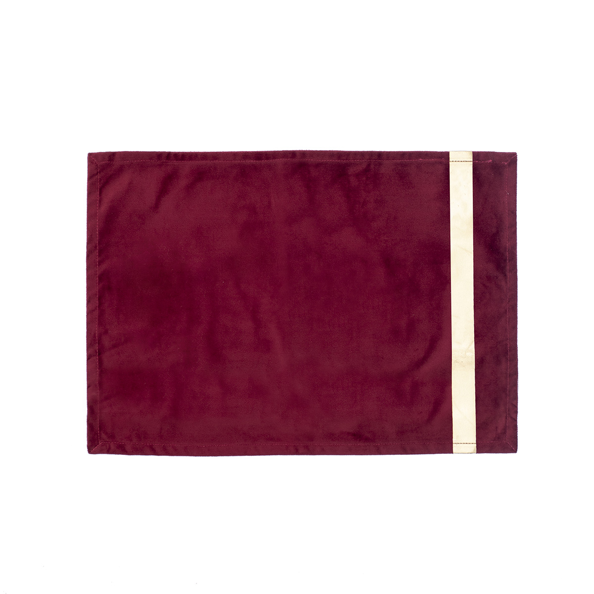 Tovaglietta in velluto con striscia verticale 33 x 48 cm - rosso - Ortisei