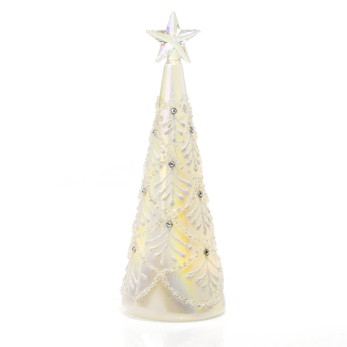 Glass decoration with LED Ø 8 x h 24 cm - Geneva