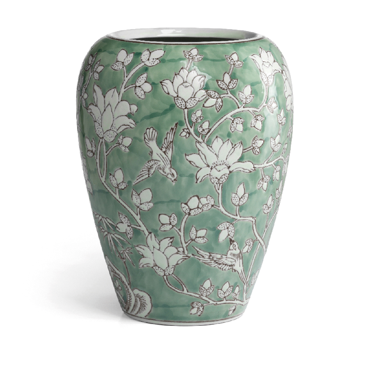 Vase With Relief Finish - Jade